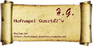 Hufnagel Gusztáv névjegykártya