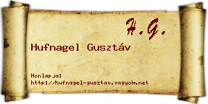 Hufnagel Gusztáv névjegykártya