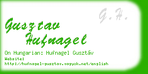 gusztav hufnagel business card