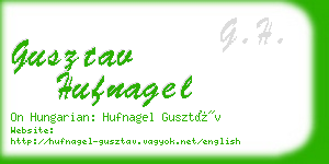 gusztav hufnagel business card